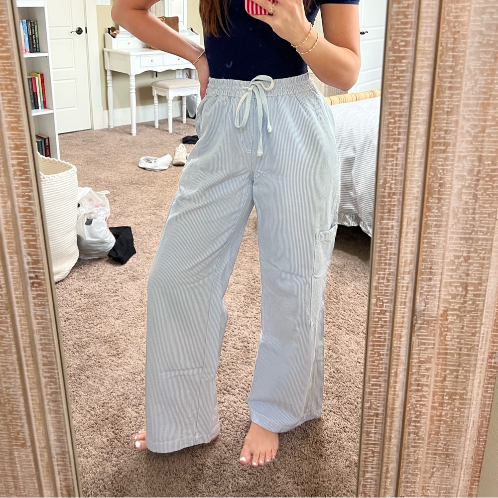 Aerie Light Blue Wide Leg Pants
